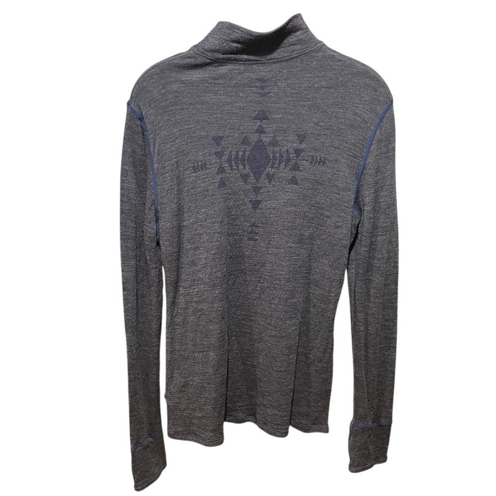 Pendleton Charcoal Wool Blend Base Layer 1/4 Zip Sweater Hiking Outroor Camping - Picture 5 of 11